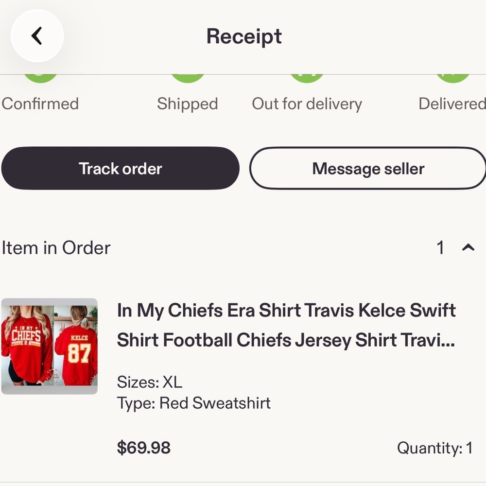 In My Chiefs Era Kelce 87 Kansas City Chiefs Red Sweater - Picture 5 of 6